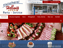 Tablet Screenshot of fleischerei-hellwig.de